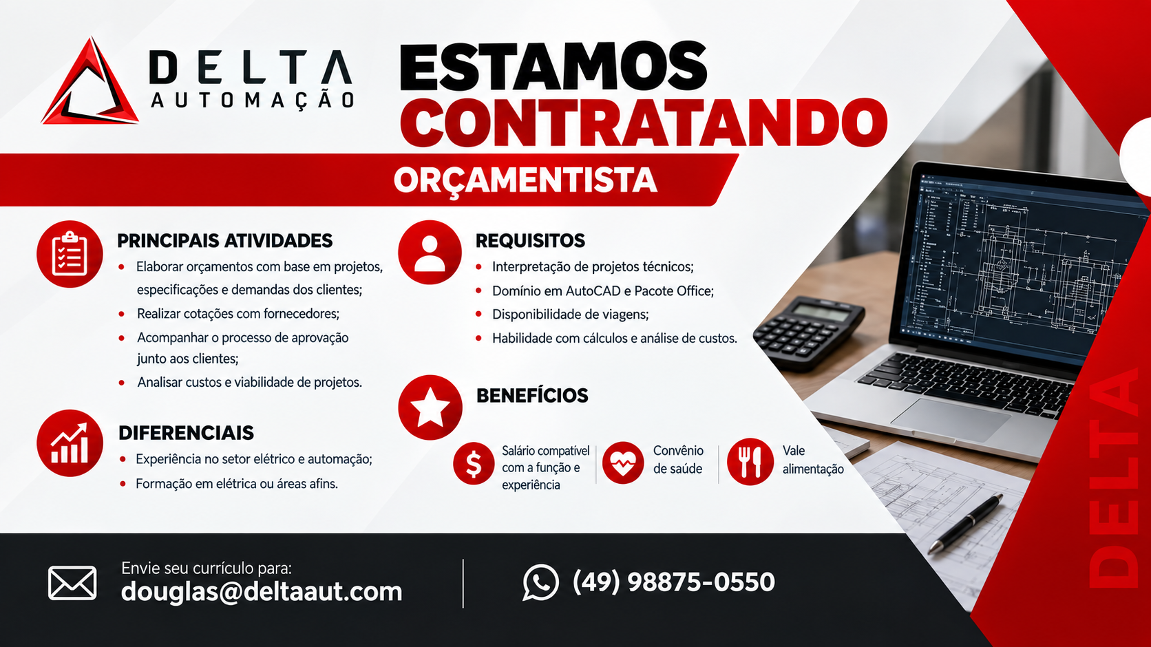 Vaga de Orçamentista